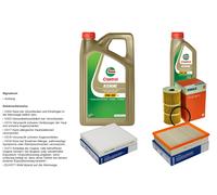 Mahle Controllo Set 6L castrol edge 5W-30 C3 per di Nissan NP300 Navara