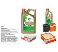 Mahle Controllo Set 6L castrol edge 5W-30 C3 per Dodge Avenger