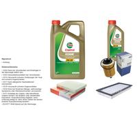 Mahle Controllo Set 6L castrol edge 5W-30 C3 per Dodge Caliber Jeep Compass