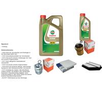MAHLE Controllo Set 6L CASTROL EDGE 5W-30 C3 Per Honda CR-V III 2.2i-CTDI