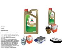 Mahle Controllo Set 6L castrol edge 5W-30 C3 per Honda Cr-V III 2.2i-CTDI