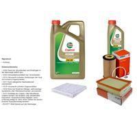 Mahle Controllo Set 6L castrol edge 5W-30 C3 per Opel Mokka / Mokka x Scheda Di