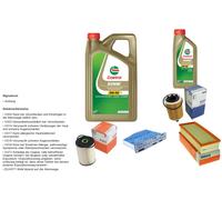 Mahle Controllo Set 6L castrol edge 5W-30 C3 per Per VW Golf V Variant 2.0