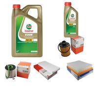 MAHLE Controllo Set 6L CASTROL EDGE 5W-30 C3 Per Saab 9-3 Kombi 1.9 TTiD
