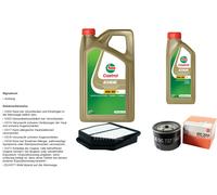 MAHLE Controllo Set 6L CASTROL EDGE 5W-30 C3 Per Suzuki Grand Vitara II 1.9