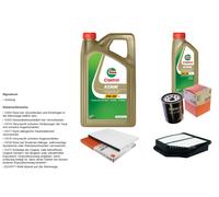 MAHLE Controllo Set 6L CASTROL EDGE 5W-30 C3 Per Suzuki Grand Vitara II 2.4