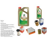 Mahle Controllo Set 6L castrol edge 5W-30 C3 per VW Caddy III Cassa 2.0