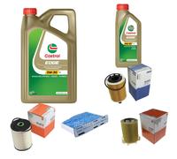 MAHLE Controllo Set 6L CASTROL EDGE 5W-30 C3 Per VW Caddy III Kasten 2.0 SDI