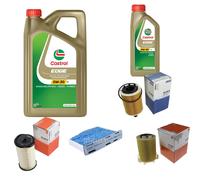 MAHLE Controllo Set 6L CASTROL EDGE 5W-30 C3 Per VW Caddy III Kasten 2.0 SDI