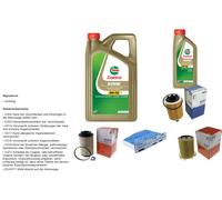 MAHLE Controllo set 6L CASTROL EDGE 5W-30 C3 per VW Caddy III Scatola 2.0 SDI
