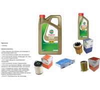 MAHLE Controllo set 6L CASTROL EDGE 5W-30 C3 per VW Caddy III Scatola 2.0 SDI