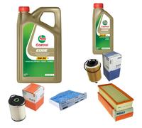MAHLE Controllo Set 6L CASTROL EDGE 5W-30 C3 Per VW Golf V Variant 2.0 TDI