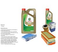 Mahle Controllo Set 6L castrol edge 5W-30 C3 per VW Sistema Tiguan 2.0 Tdi