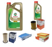 MAHLE Controllo Set 6L CASTROL EDGE 5W-30 C3 Per VW Touran 2.0 TDI