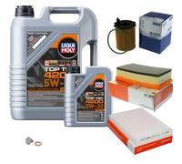 Mahle Controllo Set 6L Liqui Moly 5W-30 Top Tec 4200 per Peugeot 407 Nero Bianco