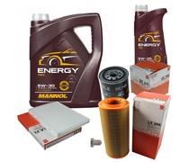 MAHLE Controllo Set 6L MANNOL 5W-30 Energy Per VW Lupo 1.7 SDI Polo 60 64