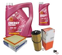 MAHLE Controllo Set 6L MANNOL 5W-30 Energy Premium Per Audi A8 2.5 TDI