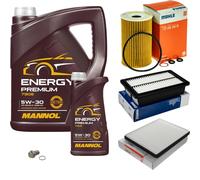 Mahle Controllo Set 6L mannol 5W-30 Energy Premium per Hyunday i20 1.1