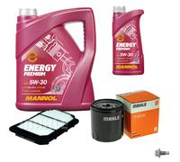MAHLE Controllo Set 6L MANNOL 5W-30 Energy Premium Per Saab 9-5 2.0 Turbo