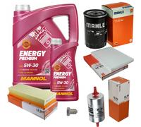 Mahle Controllo Set 6L mannol 5W-30 Energy Premium per Seat Altea Cordoba 1.6i