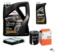 MAHLE Controllo Set 6L MANNOL 5W-30 LONGLIFE Per Honda CRX III 1.6 ESi 1.6i