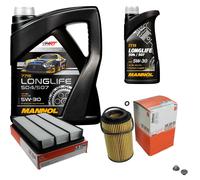 MAHLE Controllo Set 6L MANNOL 5W-30 LONGLIFE Per Opel Frontera B 2.2 DTi