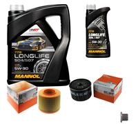 MAHLE Controllo Set 6L MANNOL 5W-30 LONGLIFE Per Renault 19 II Cabriolet 1.8