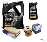 Mahle Controllo Set 6L mannol 5W-30 Longlife per Volvo V40 Familiare 1.8 2.0