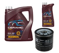 MAHLE Controllo Set 6L MANNOL Ceramic 5W-30 Per Austin Mini Metro Opel