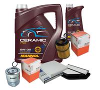 MAHLE Controllo Set 6L MANNOL Ceramic 5W-30 Per Honda CR-V III 2.2I-CTDI 4WD