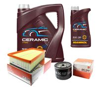 MAHLE Controllo Set 6L MANNOL Ceramic 5W-30 Per Renault Scénic II 1.9 dCi