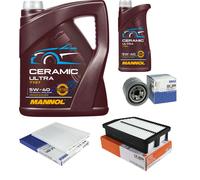 MAHLE Controllo Set 6L MANNOL Ceramic 5W-40 Adatto Per Hyundai IX35 2.0
