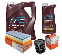 MAHLE Controllo Set 6L MANNOL Ceramic 5W-40 Per Citroën C5 II Break 2.2 HDi