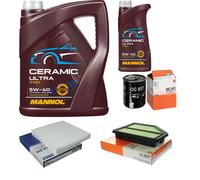 MAHLE Controllo Set 6L MANNOL Ceramic 5W-40 Per Honda CR-V III 2.0I-VTEC 4WD