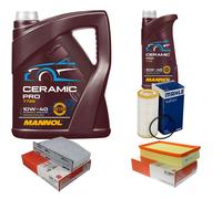 MAHLE Controllo Set 6L MANNOL Ceramic Pro 10W-40 Per Audi A3 Sportback 8VA