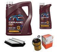 MAHLE Controllo Set 6L MANNOL Ceramic Pro 10W-40 Per Honda CR-V III RE
