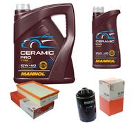 MAHLE Controllo Set 6L MANNOL Ceramic Pro 10W-40 Per VW Multivan V 7HM 7HN