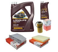 MAHLE Controllo Set 6L MANNOL LONGLIFE 504/507 5W-30 Per Audi TT 8J3 2.0 TTS