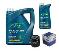 MAHLE Controllo Set 6L MANNOL MOLIBDENO ULTRA 5W-30 Per LEXUS IS I 200 300 RX