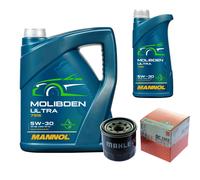 MAHLE Controllo Set 6L MANNOL MOLIBDENO ULTRA 5W-30 Per Mazda 3 2.0 1.5 CX-3