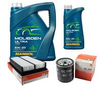 MAHLE Controllo Set 6L MANNOL MOLIBDENO ULTRA 5W-30 Per MAZDA 5 2.0 1.8 3