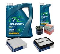 MAHLE Controllo Set 6L MANNOL MOLIBDENO ULTRA 5W-30 Per Mazda CX-3 2.0