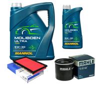 MAHLE Controllo Set 6L MANNOL MOLIBDENO ULTRA 5W-30 Per Nissan Almera Tino