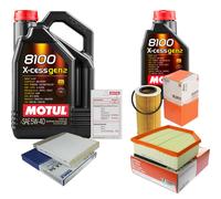 MAHLE Controllo Set 6L MOTUL 8100 X-CESS 5W-40 Per Volvo V70 II 2.4 D5 XC70