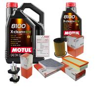 MAHLE Controllo Set 6L MOTUL 8100 X-CLEAN 0W-30 Per Audi A4 Avant 2.0 TDI