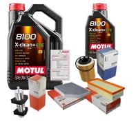 MAHLE Controllo Set 6L MOTUL 8100 X-CLEAN 0W-30 Per Audi A4 Avant 2.0 TDI Q5