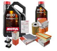 MAHLE Controllo Set 6L MOTUL 8100 X-CLEAN 0W-30 Per Audi A4 Avant 2.0 TDI Q5