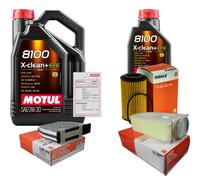 MAHLE Controllo Set 6L MOTUL 8100 X-CLEAN 0W-30 Per Mercedes-Benz C-Klasse