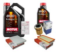 MAHLE Controllo Set 6L MOTUL 8100 X-CLEAN 0W-30 Per VW Golf IV 3.2 R32