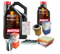 Mahle Controllo Set 6L Motul 8100 x-Pulire 0W-30 per Audi Tt Roadster 3.2 V6